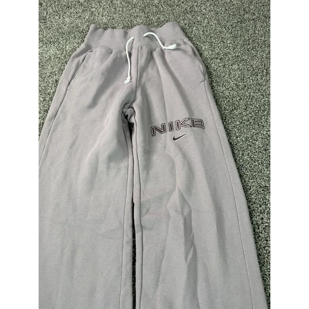 Nike Phoenix Fleece High Waisted Wide Leg Pants Women's Size XS Purple